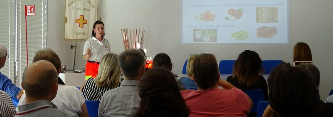 Formatore con classe lezione disostruzione pediatrica
