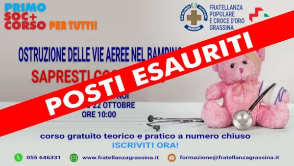 Grafica promozionale corso di disostruzione pediatrica