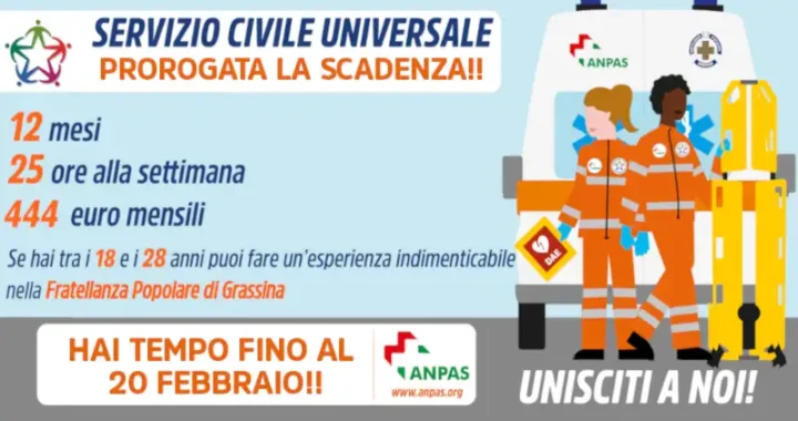 Grafica promozionale del servizio civile universale