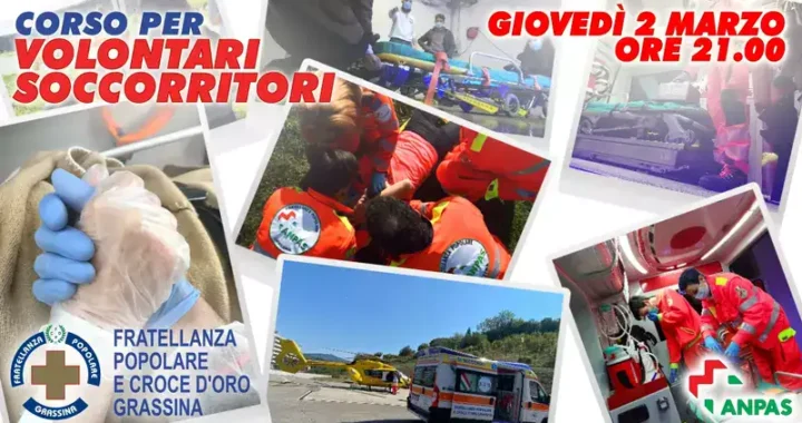 promozionale corso per volontari soccorritori