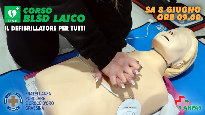 Promo corso BLSD laico. il defibrillatore per tutti giugno 2024