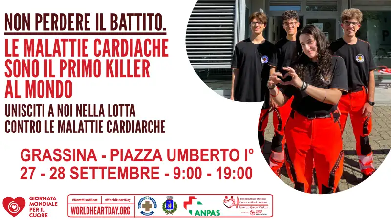 World Heart Day 2025 promozionale con Volontrari della Fratellanza Popolare di Grassina