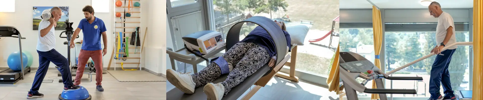 immagini di varie applicazioni di fisioterapia