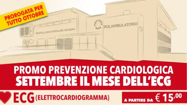 Grafica promozionale prevenzione cardiologica