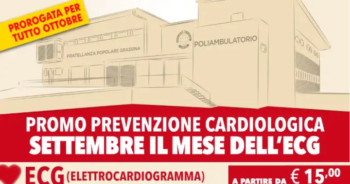 Grafica promozionale prevenzione cardiologica