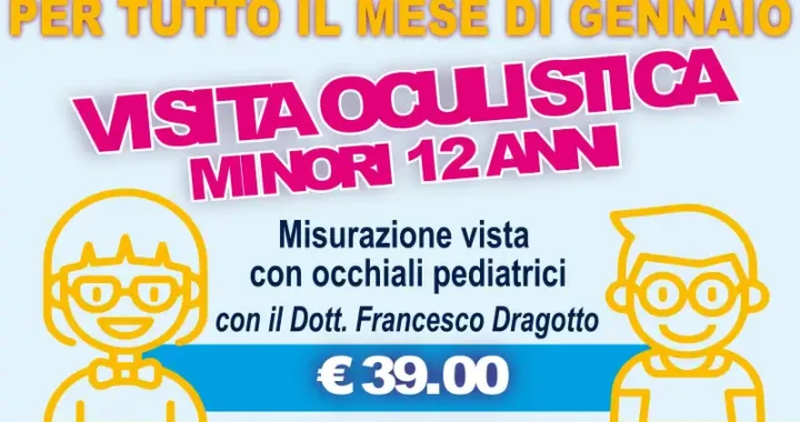 Promozionale visita oculistica per bambini, disegni di bambini con occhiali